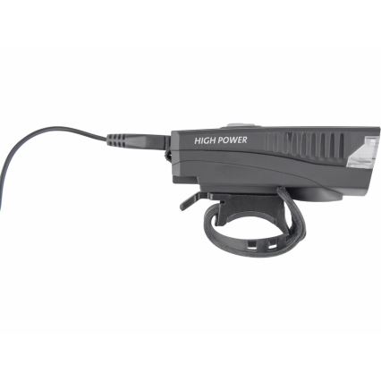 Extol - Светодиодный аккумуляторный фонарь с велосипедным звонком LED/5W/1200 mAh/3,7V IPX4