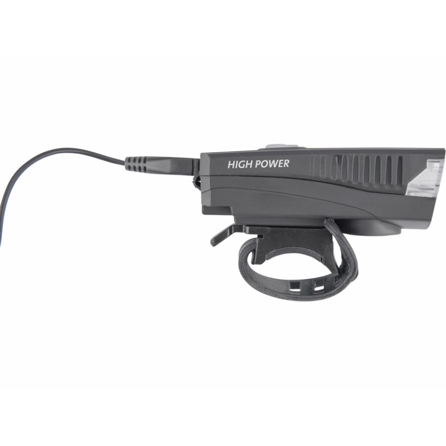 Extol - Светодиодный аккумуляторный фонарь с велосипедным звонком LED/5W/1200 mAh/3,7V IPX4