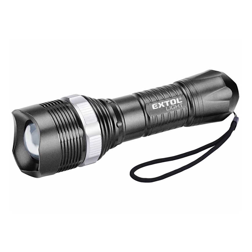 Extol - Светодиодный фонарик LED/1W/3xAA черный