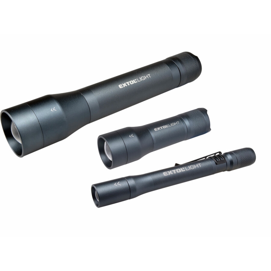 Extol - Светодиодный фонарик LED/2xAAA IP54 антрацит