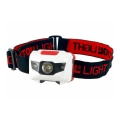 Extol - Светодиодный налобный фонарь c красным светом LED/1W/3xAAA черный/красный