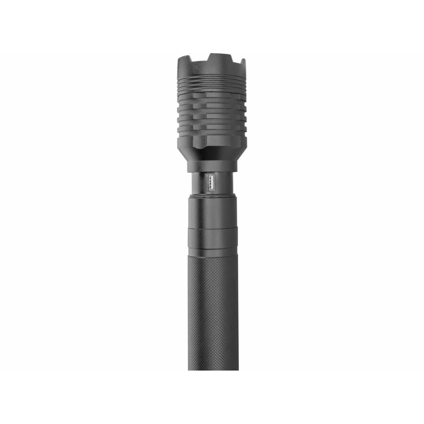 Extol - Світлодіодний акумуляторний ліхтарик з пауербанком LED/60W/4000 mAh/5V 4000 lm чорний