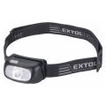 Extol - Світлодіодний акумуляторний налобний ліхтар LED/5W/1000 MAh/3,7V IPX5 чорний