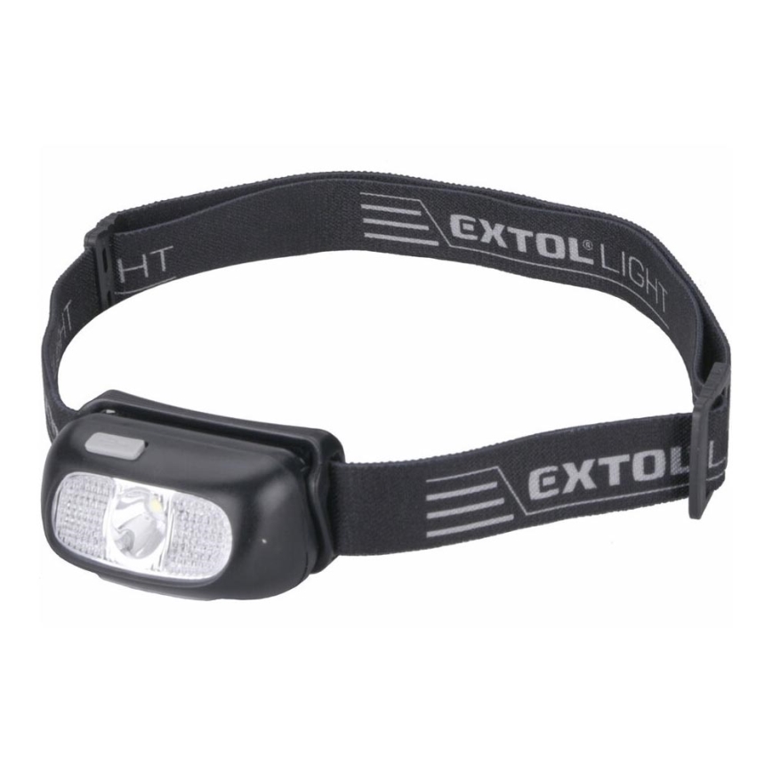 Extol - Світлодіодний акумуляторний налобний ліхтар LED/5W/1000 MAh/3,7V IPX5 чорний