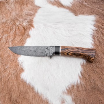 Ексклюзивний ніж з дамаської сталі 12 см бокоте/гебан (чорне дерево)