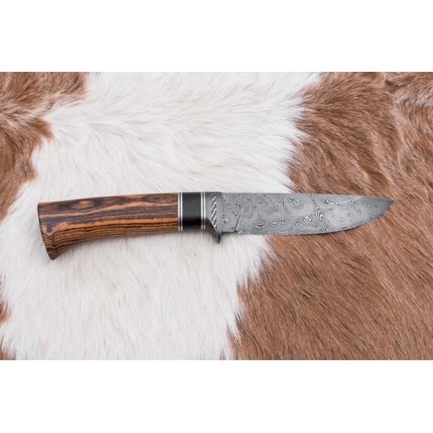 Ексклюзивний ніж з дамаської сталі 12 см бокоте/гебан (чорне дерево)