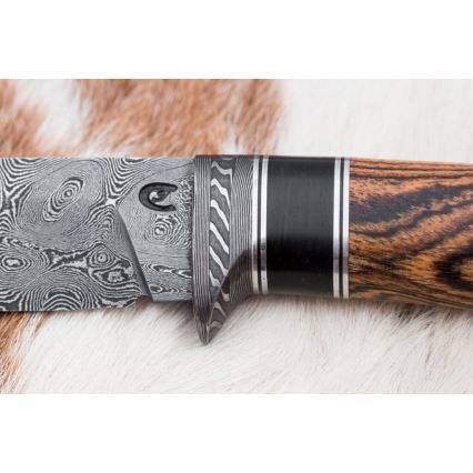 Ексклюзивний ніж з дамаської сталі 12 см бокоте/гебан (чорне дерево)