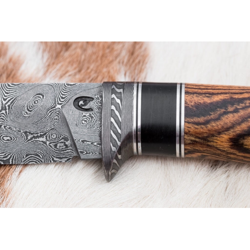 Ексклюзивний ніж з дамаської сталі 12 см бокоте/гебан (чорне дерево)