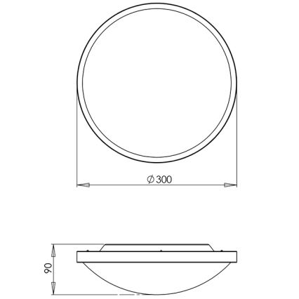 Fabas 2866/61/178 - Стельовий світильник для ванної кімнати PLAZA 2xE27/42W/230V IP41