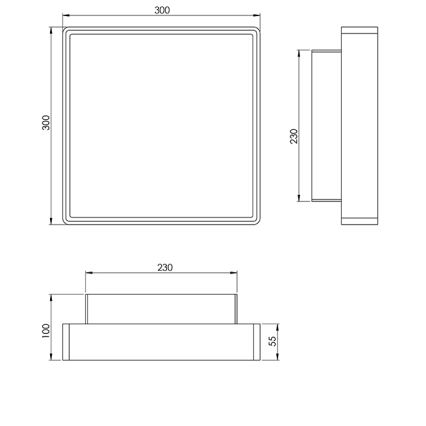 Fabas 3233-65-102 - Робоче світло OBAN 2xE27/30W/230V IP65