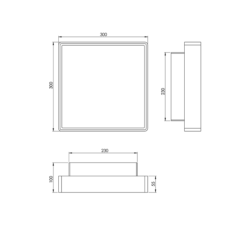 Fabas 3233-65-102 - Технический светильник OBAN 2xE27/30W/230V IP65