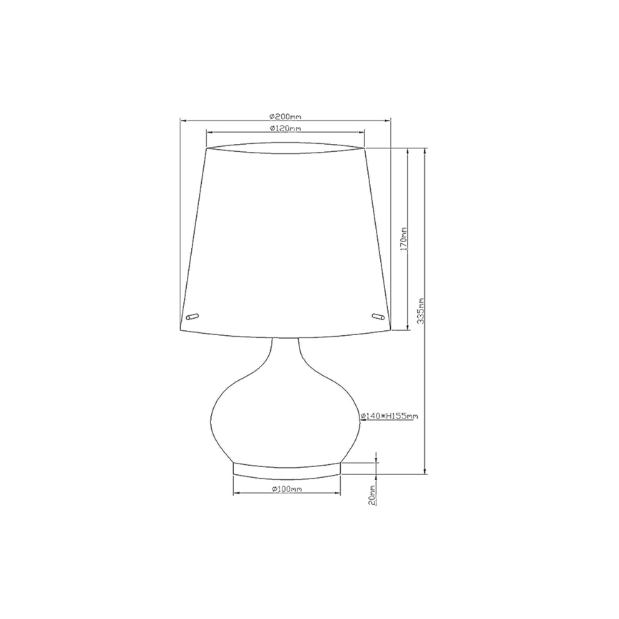 Fabas Luce 2533-34-102 - Настільна лампа ADE 1xG9/25W/230V + 1xE14/60W