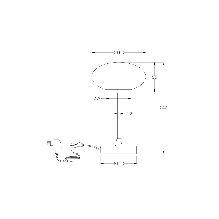 Fabas Luce 3339-30-178 - LED Сенсорна настільна лампа з регулюванням яскравості JAP LED/5W/230V матовий хром