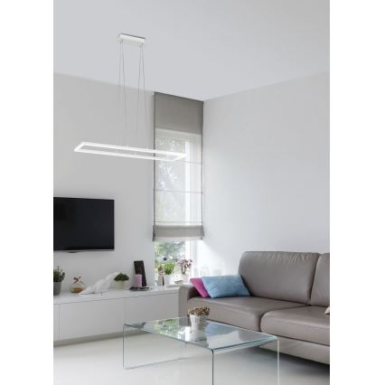 Fabas Luce 3394-45-102 - Світлодіодна підвісна люстра з регулюванням яскравості BARD LED/52W/230V 3000K білий