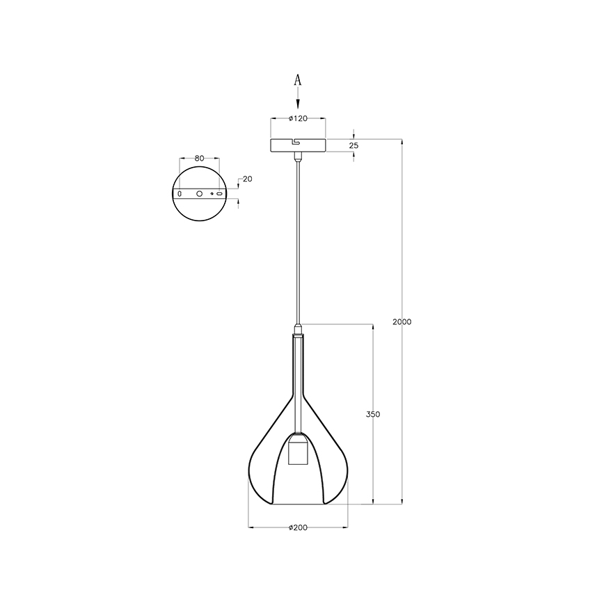Fabas Luce 3481-40-125 - Подвесная люстра LILA 1xE27/40W/230V золотистый