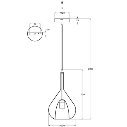 Fabas Luce 3481-40-241 - Підвісна люстра LILA 1xE27/40W/230V прозорий