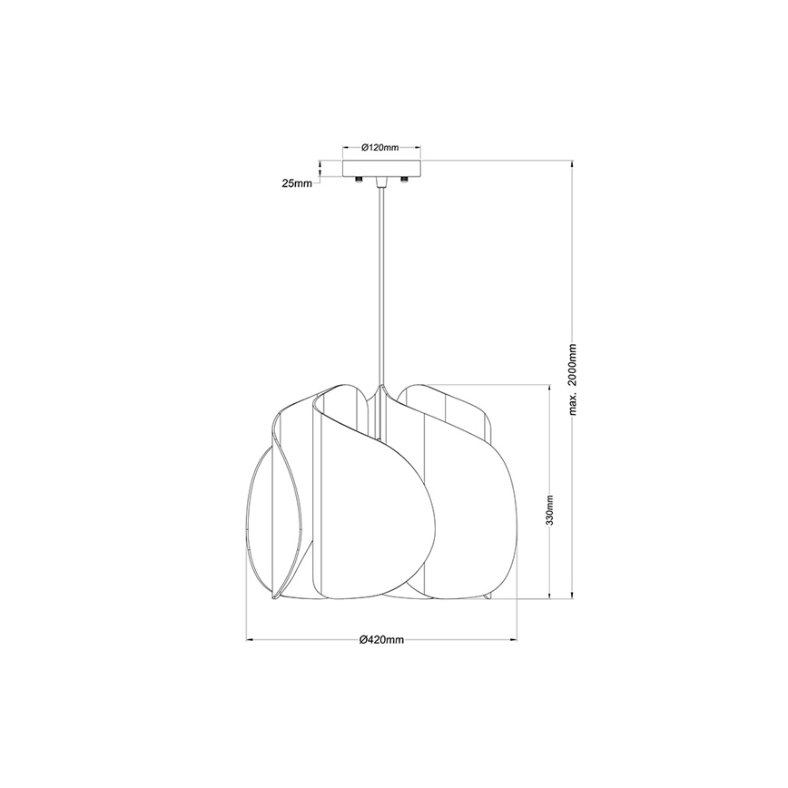Fabas Luce 3672-40-132 - Подвесная люстра PEVERO 1xE27/40W/230V дерево