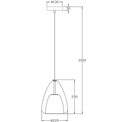 Fabas Luce 3673-40-125 - Подвесная люстра BRITTON 1xE27/40W/230V золотистый