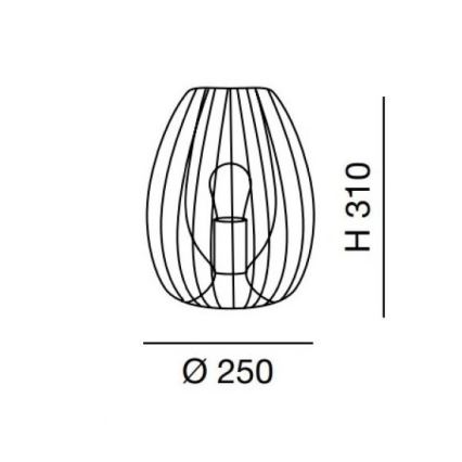 Fabas Luce 3677-34-102 - Настільна лампа CAMP 1xE27/40W/230V білий