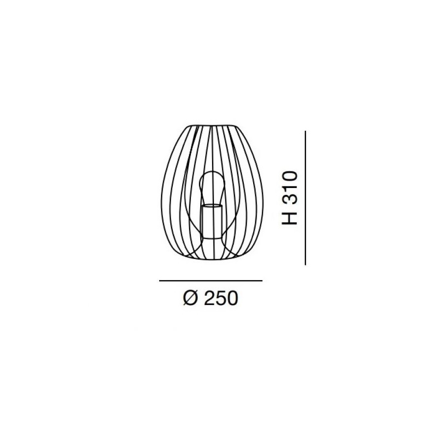 Fabas Luce 3677-34-102 - Настільна лампа CAMP 1xE27/40W/230V білий