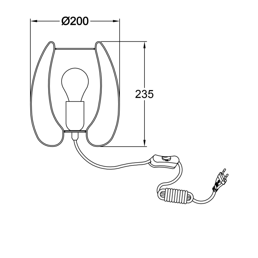 Fabas Luce 3677-34-102 - Настільна лампа CAMP 1xE27/40W/230V білий