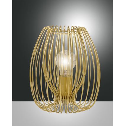 Fabas Luce 3677-34-225 - Настольная лампа CAMP 1xE27/40W/230V золотая
