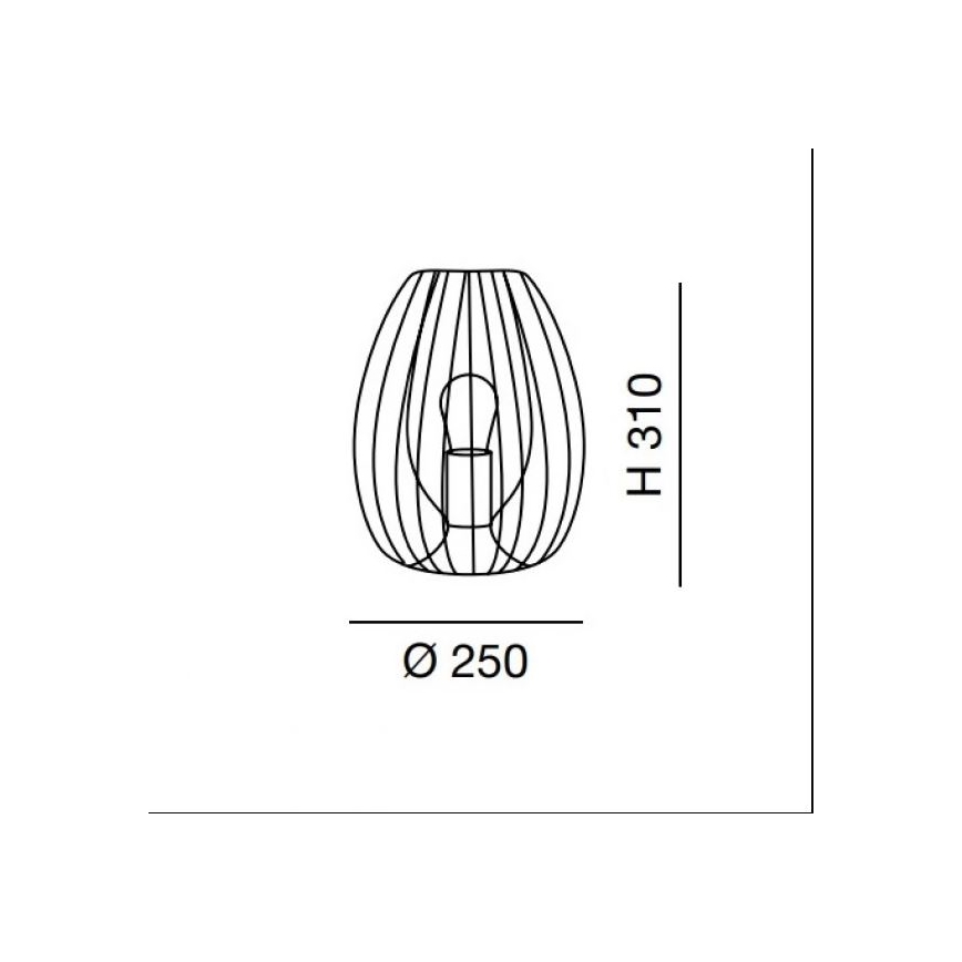 Fabas Luce 3677-34-225 - Настольная лампа CAMP 1xE27/40W/230V золотая