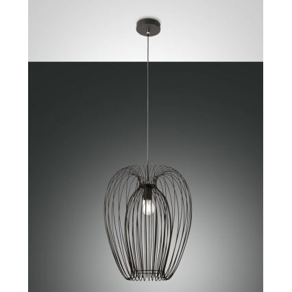 Fabas Luce 3677-45-101 - Підвісна люстра CAMP 1xE27/40W/230V чорний