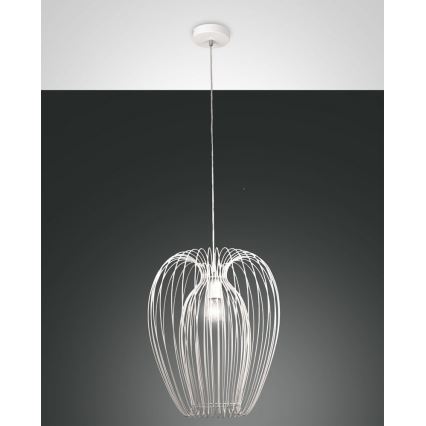 Fabas Luce 3677-45-102 - Підвісна люстра CAMP 1xE27/40W/230V білий