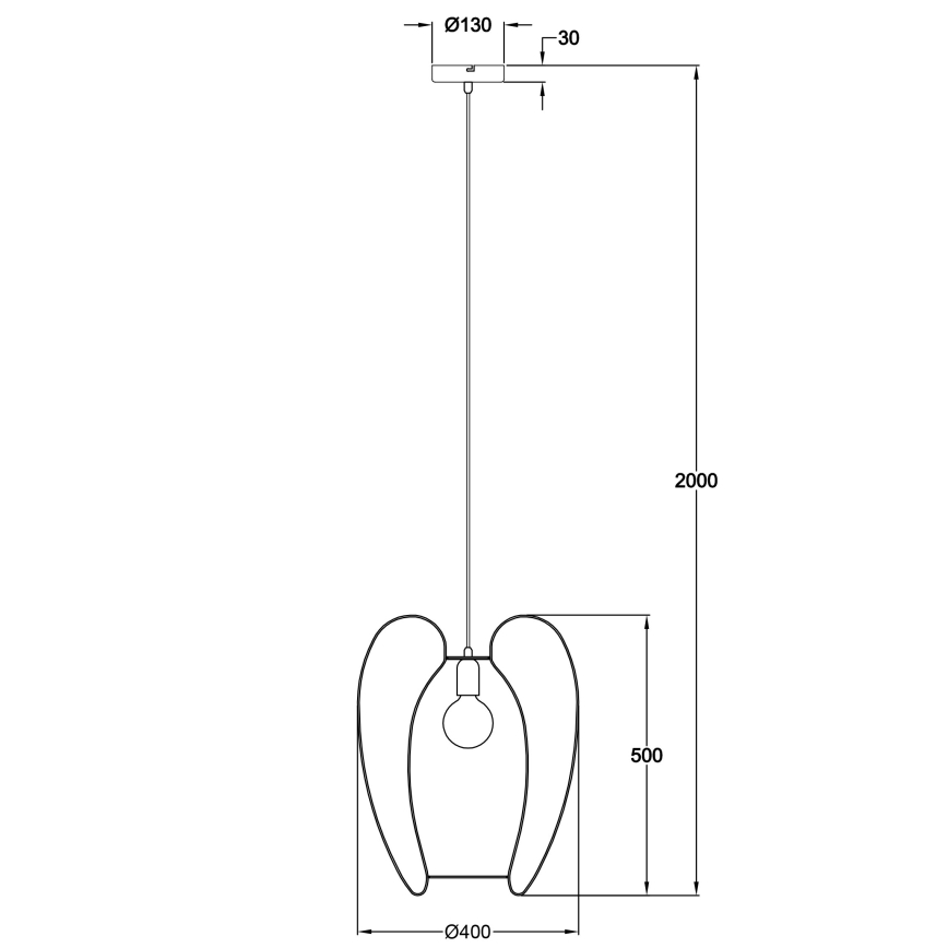 Fabas Luce 3677-45-102 - Підвісна люстра CAMP 1xE27/40W/230V білий