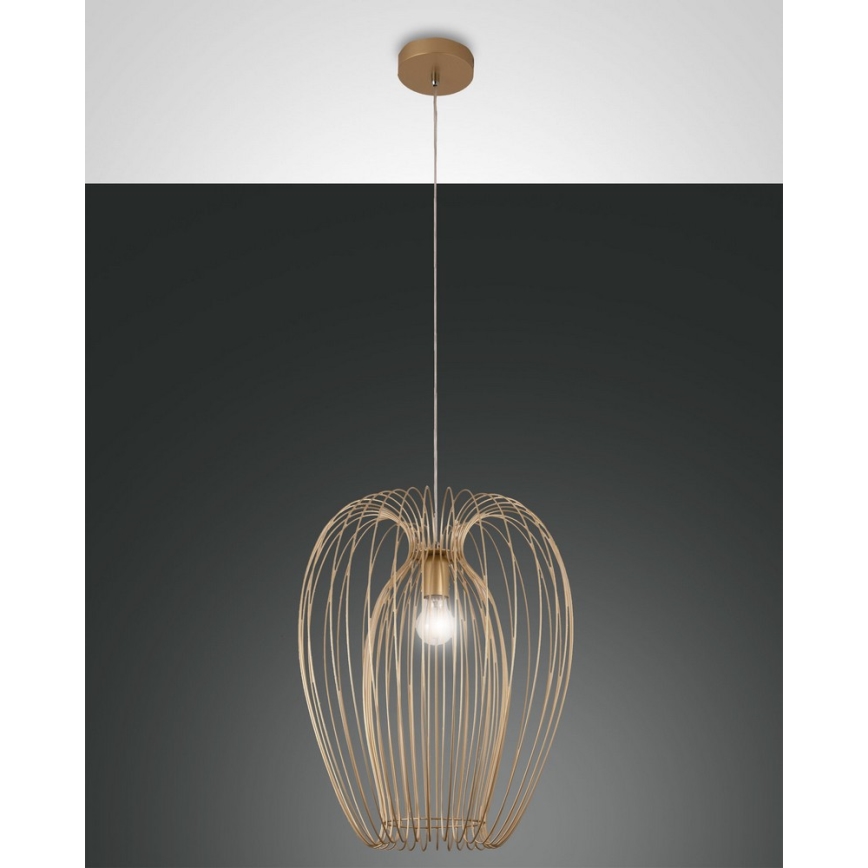 Fabas Luce 3677-45-225 - Підвісна люстра CAMP 1xE27/40W/230V золотий