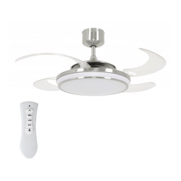 FANAWAY 211036 - Світлодіодний стельовий вентилятор EVO1 LED/40W/230V матовий хром + дистанційне керування