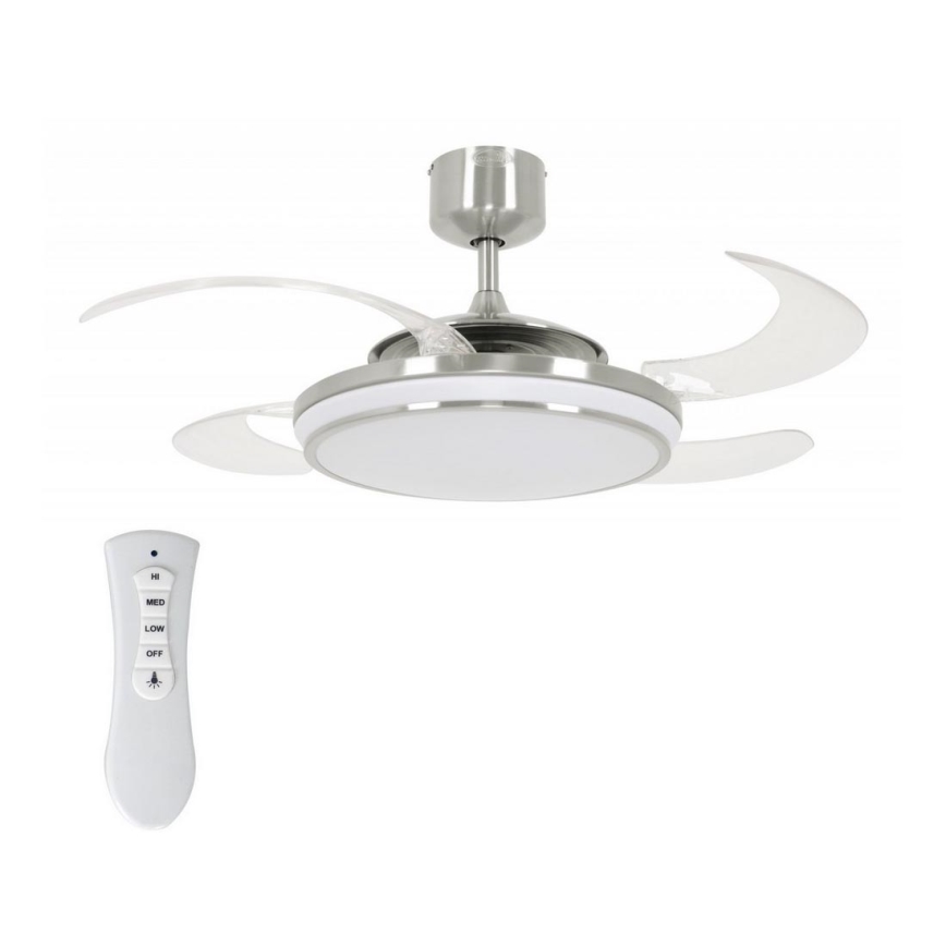 FANAWAY 211036 - Світлодіодний стельовий вентилятор EVO1 LED/40W/230V матовий хром + дистанційне керування