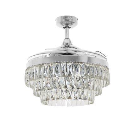 FANAWAY 212923 - Светодиодный потолочный вентилятор VEIL 6xE14/4,5W/230V блестящий хром + дистанционное управление