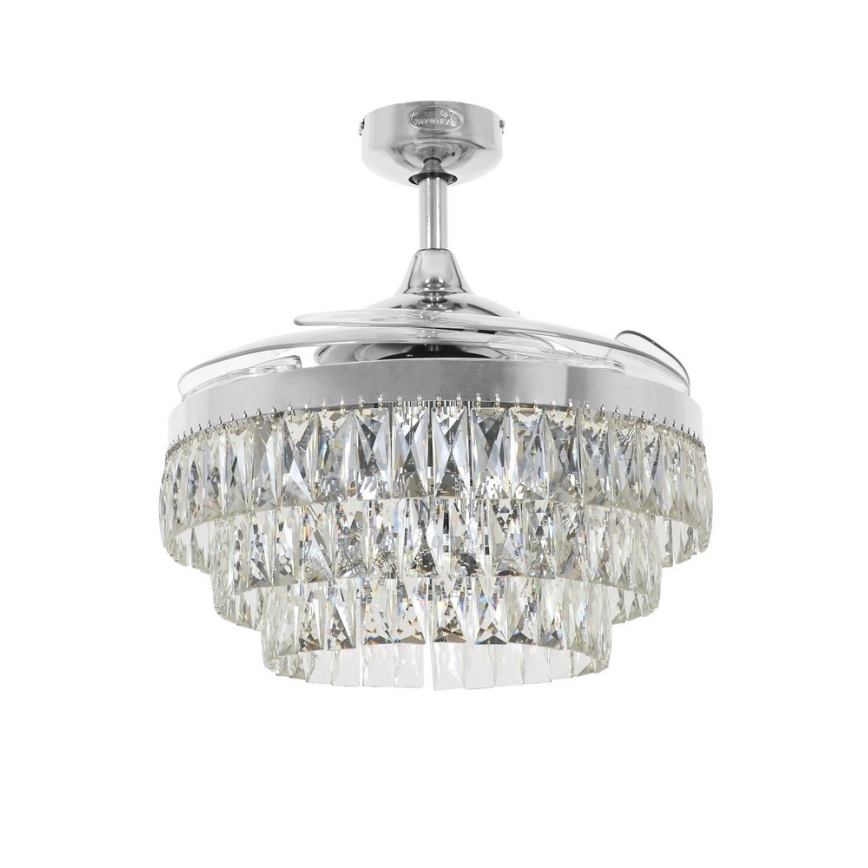 FANAWAY 212923 - Светодиодный потолочный вентилятор VEIL 6xE14/4,5W/230V блестящий хром + дистанционное управление