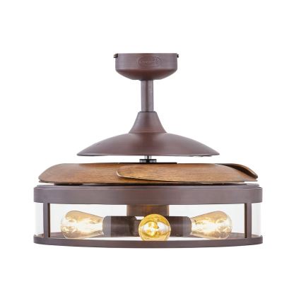 FANAWAY 212925 - Светодиодный потолочный вентилятор CLASSIC 3xE27/4W/230V коричневый + дистанционное управление