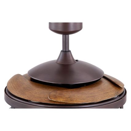 FANAWAY 212925 - Світлодіодний стельовий вентилятор CLASSIC 3xE27/4W/230V коричневий + пульт дистанційного керування