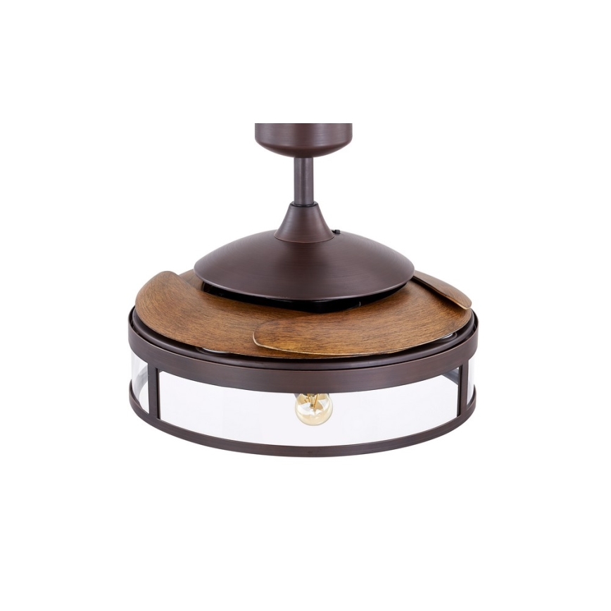 FANAWAY 212925 - Світлодіодний стельовий вентилятор CLASSIC 3xE27/4W/230V коричневий + пульт дистанційного керування