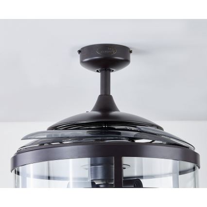 FANAWAY 212927 - Светодиодный потолочный вентилятор CLASSIC 3xE27/4W/230V черный + дистанционное управление