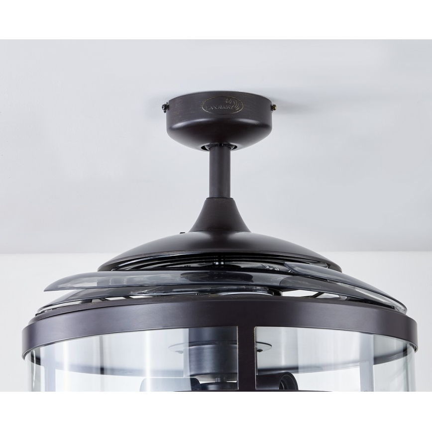FANAWAY 212927 - Светодиодный потолочный вентилятор CLASSIC 3xE27/4W/230V черный + дистанционное управление
