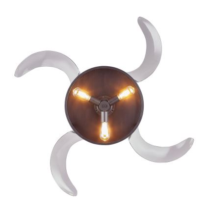 FANAWAY 212927 - Світлодіодний стельовий вентилятор CLASSIC 3xE27/4W/230V чорний + пульт дистанційного керування