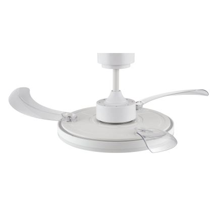 FANAWAY 21612949 - Світлодіодний стельовий вентилятор з регулюванням яскравості STROLL LED/30W/230V 2700/3500/5000K діаметр 106 см білий/прозорий + пульт дистанційного керування