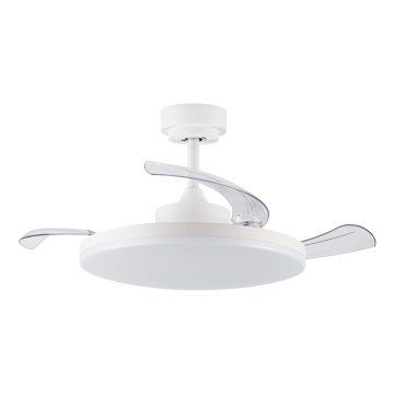 FANAWAY 21612949 - Светодиодный регулируемый потолочный вентилятор STROLL LED/30W/230V 2700/3500/5000K диаметр 106 см белый/прозрачный + пульт дистанционного управления