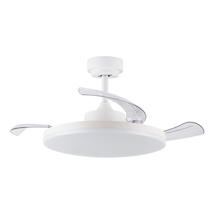 FANAWAY 21612949 - Светодиодный регулируемый потолочный вентилятор STROLL LED/30W/230V 2700/3500/5000K диаметр 106 см белый/прозрачный + пульт дистанционного управления