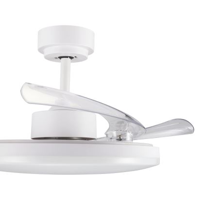 FANAWAY 21612949 - Светодиодный потолочный вентилятор с регулированием яркости STROLL LED/30W/230V 2700/3500/5000K диаметр 106 см белый/прозрачный + дистанционное управление