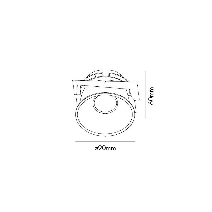 FARO 02200503 - Встраиваемый светильник для ванной комнаты FRESH 1xGU10/50W/230V IP44