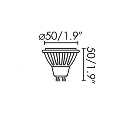 Faro 17316 - Светодиодная лампочка GU10/8W/230V 2700K
