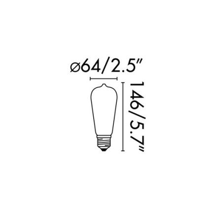 FARO 17428 - Світлодіодна лампочка FILAMENT E27/4W/230V 2200K
