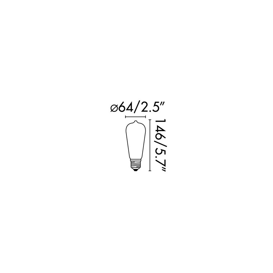 FARO 17428 - Світлодіодна лампочка FILAMENT E27/4W/230V 2200K