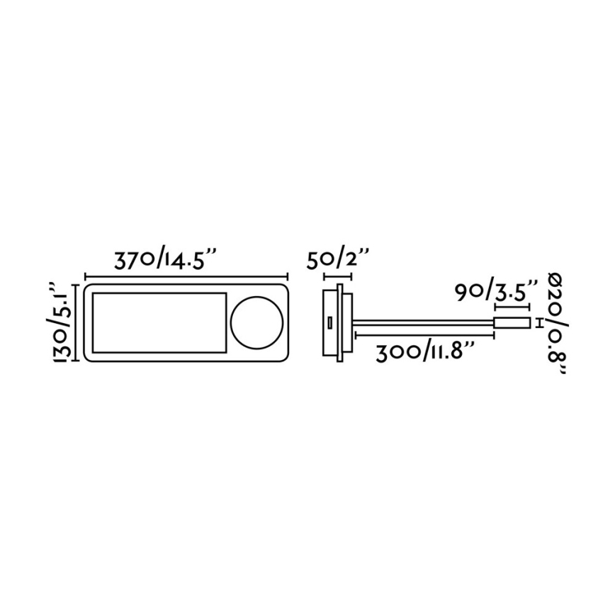 FARO 20062 - Світлодіодний настінний світильник MOOD 2xLED/3W + LED/1,5W/230V